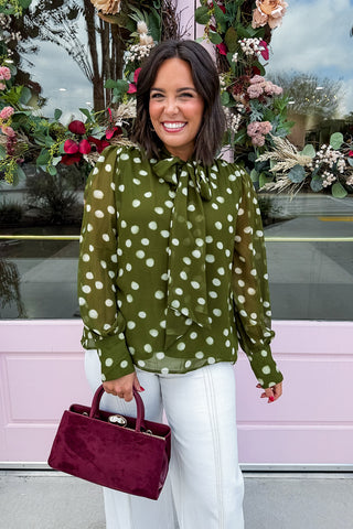 The Olive Grove Floral Blouse