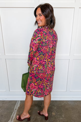Dear Scarlett Claire Dress in Eggplant Mix Floral