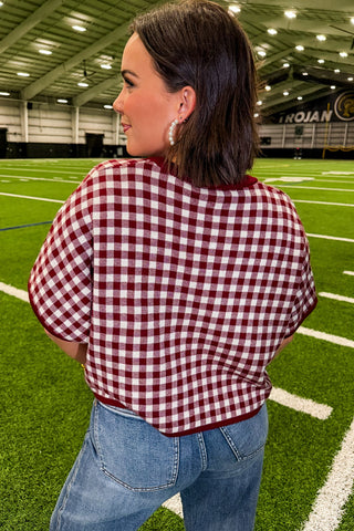 The Friday Night Gingham Top