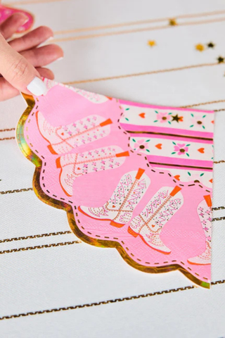 Boot Scootin' Floral Dessert Napkin Set