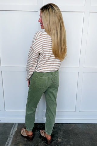 The Casual Crush Olive Joggers