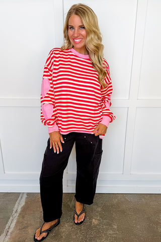 Heart On My Sleeve Striped Top