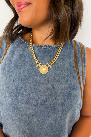 Golden Keepsake Pearl Necklace