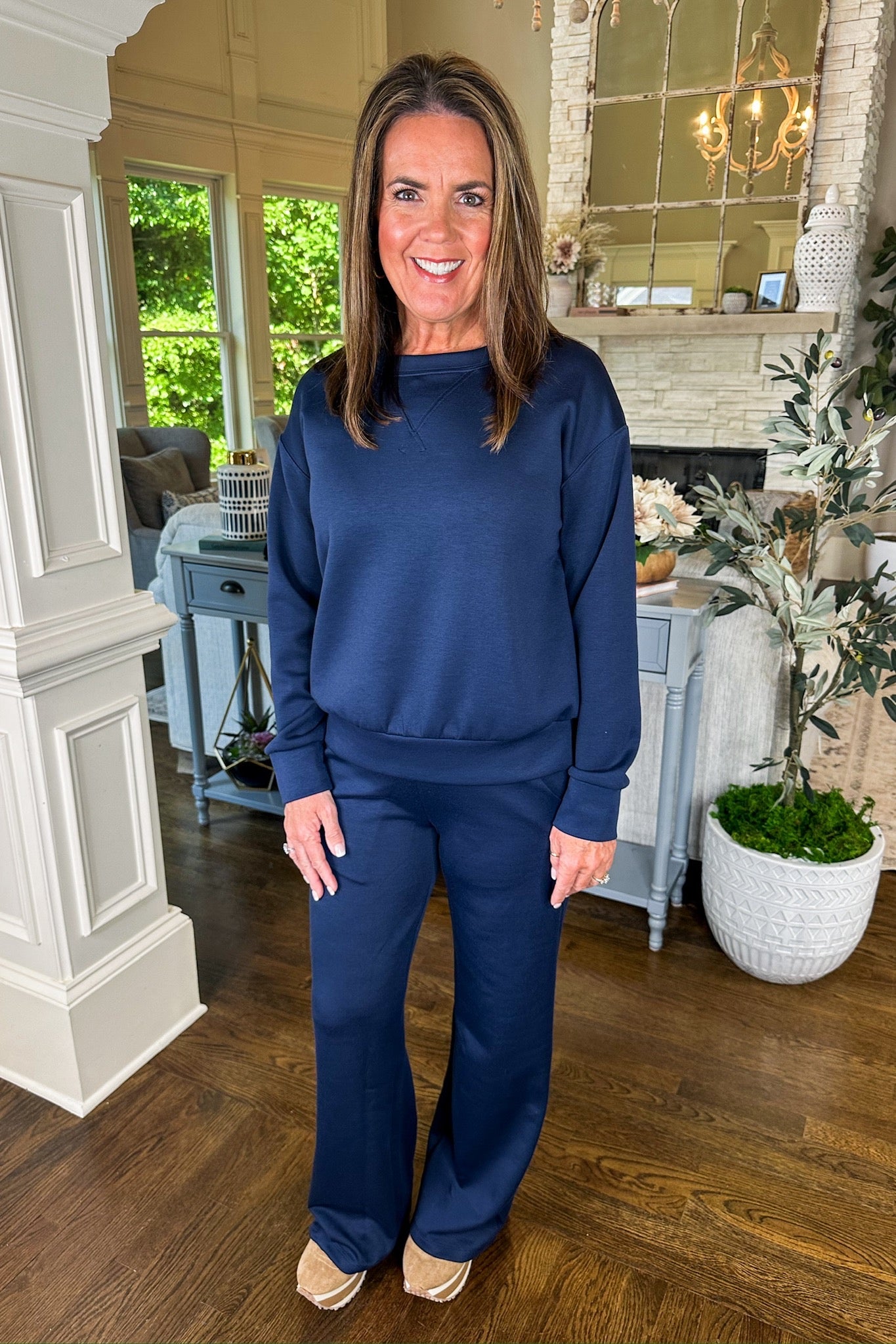 The Malibu Buttery Soft Sweatshirt in Navy