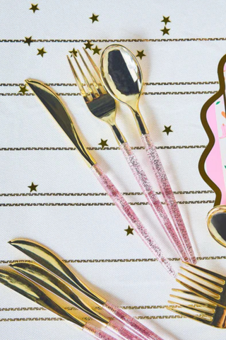 Better With Confetti Pink Utensil Set