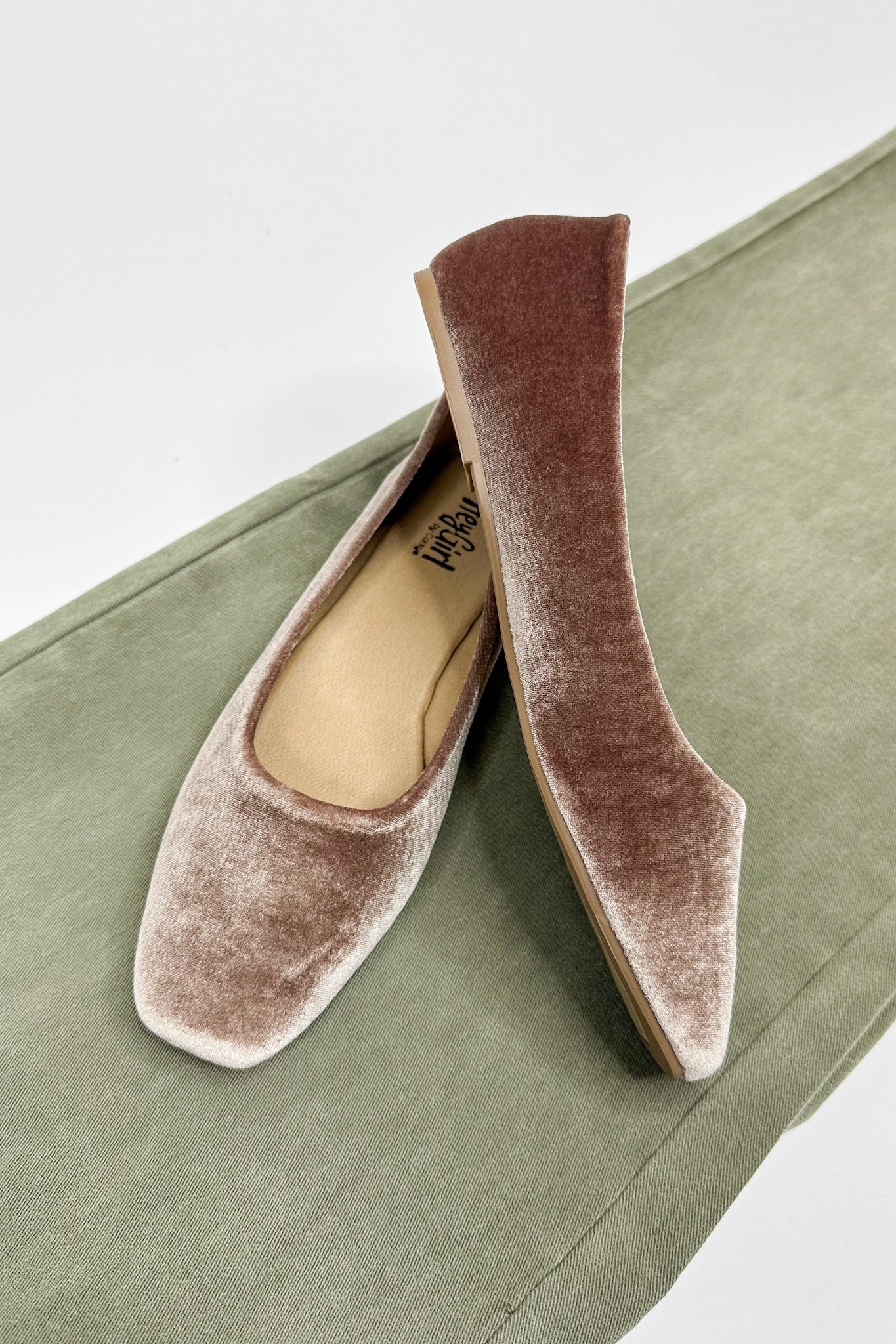 Suede Corkys Ballet Slippers in Brown