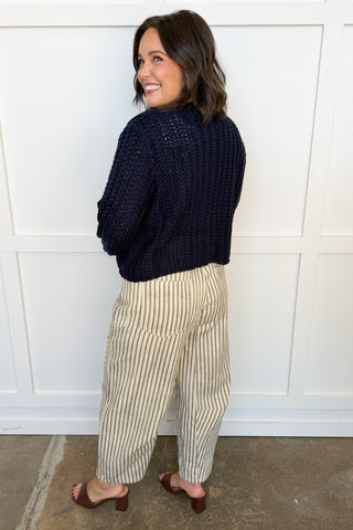 Rustic Charm Mocha Stripe Pants