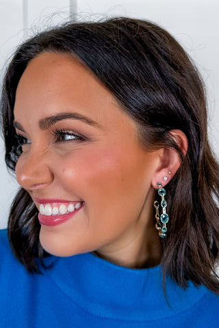 The Allie Earrings in Aqua by Michelle McDowell