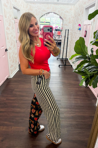 Mix It Up Pants in Stripes & Novelty Print