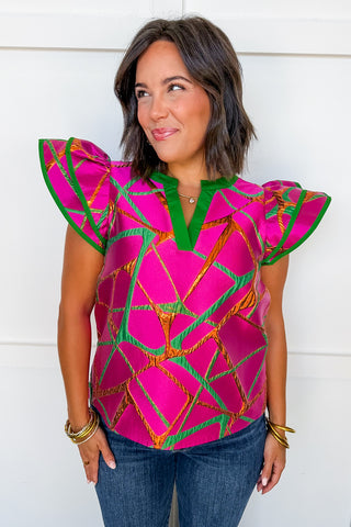 Girls Night Out Magenta Top