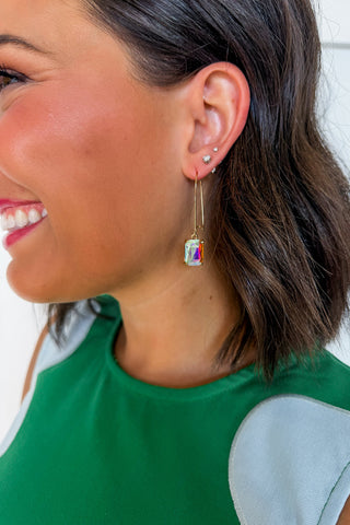 Prism Glow Earrings in Iridescent