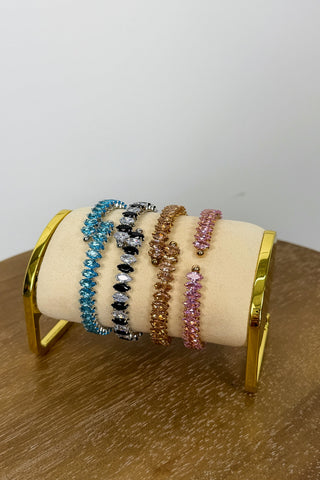Starstruck Crystal Cuff Bracelet in Topaz