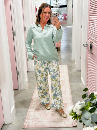 Soft as Can Be Mint Sweater