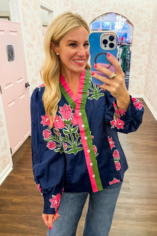 The Juliette Top in Blue