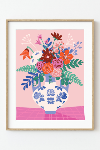 Floral Chinoiserie Paint-By-Numbers Kit