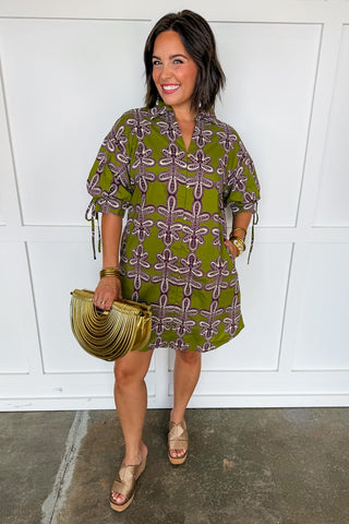 The Willow Walk Dress in Olive