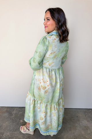 Timeless Tiered Maxi Dress In Mint