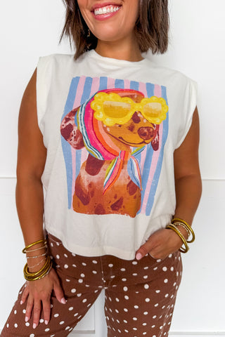 Poppy & Pine Dapper Doxie Graphic Muscle Tee