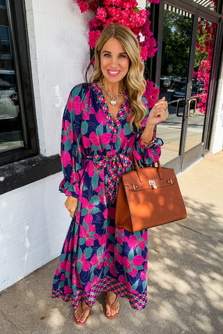 The Indigo Garden Midi Dress