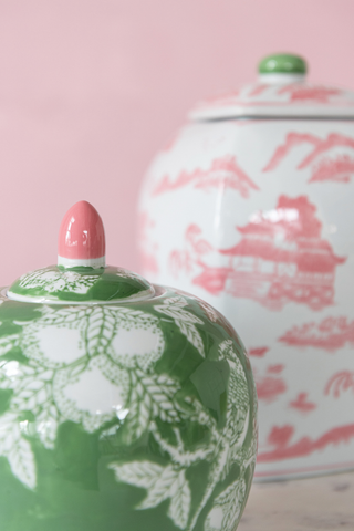 Evergreen Aviary Ginger Jar