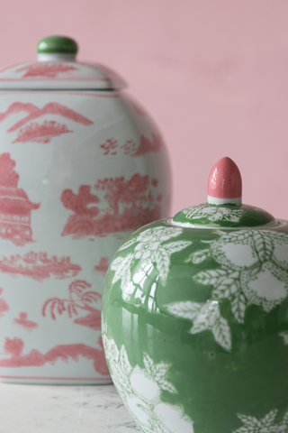 Evergreen Aviary Ginger Jar