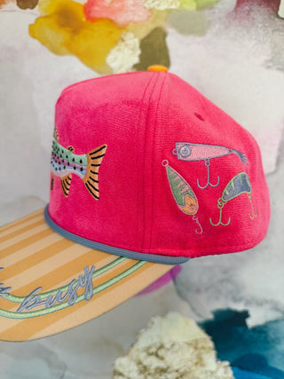 Poppy & Pine Reel-y Busy Stripe Trucker Hat