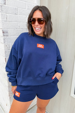 Auburn Navy & Orange Becca Short Set