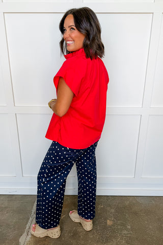 The Samantha Dot Pants in Navy
