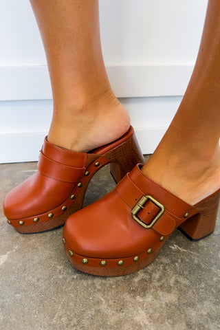 The Larina Studded Clog Heels by Mia