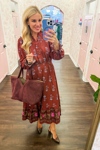 The Juliette Maxi Dress in Merlot