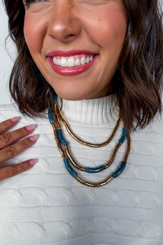 Imperial Blue Layered Necklace by Treasure Jewels