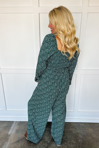 Petal & Pine Green Printed Jumpsuit