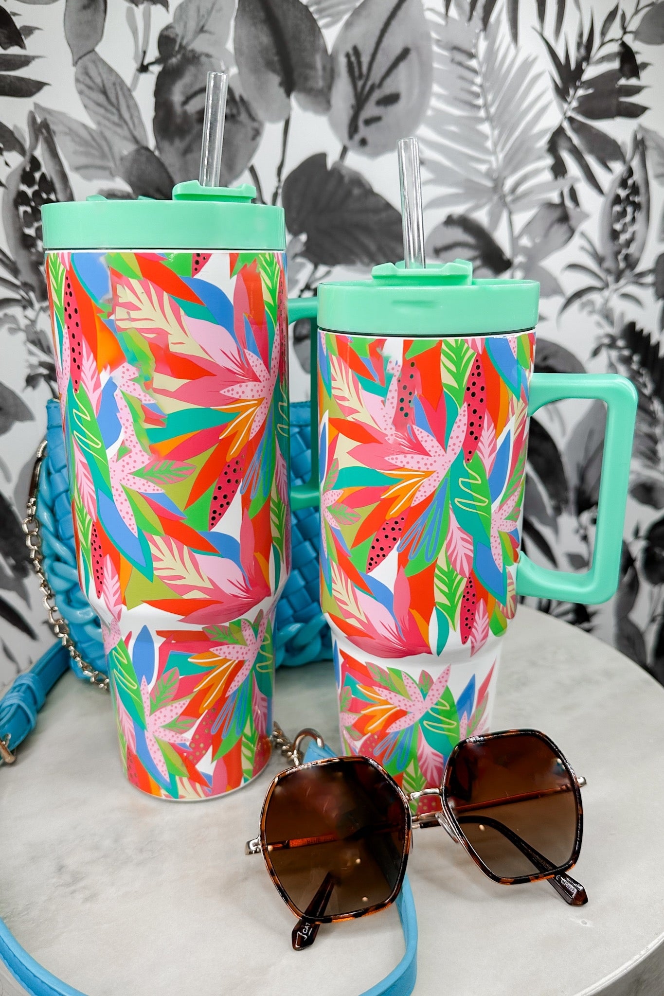 40oz Stainless To-Go Tumbler in Get Tropical