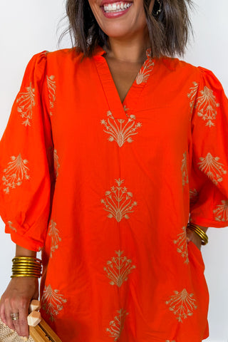 Bloom With Elegance Dress in Orange