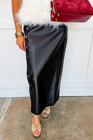 Power Move Faux Leather Skirt