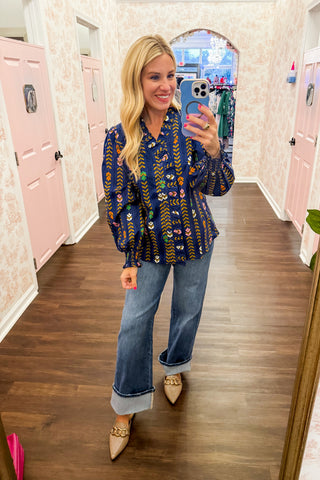 The Juliette Top in Midnight