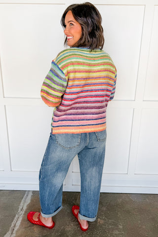 Somewhere Over The Rainbow Button Down Top