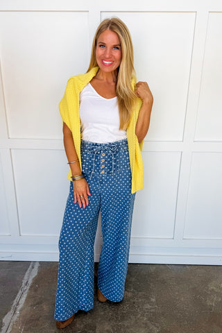 Dot Your Way Denim Pants