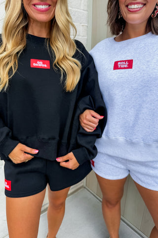 Georgia Woven Label Becca Crewneck & Shorts Set