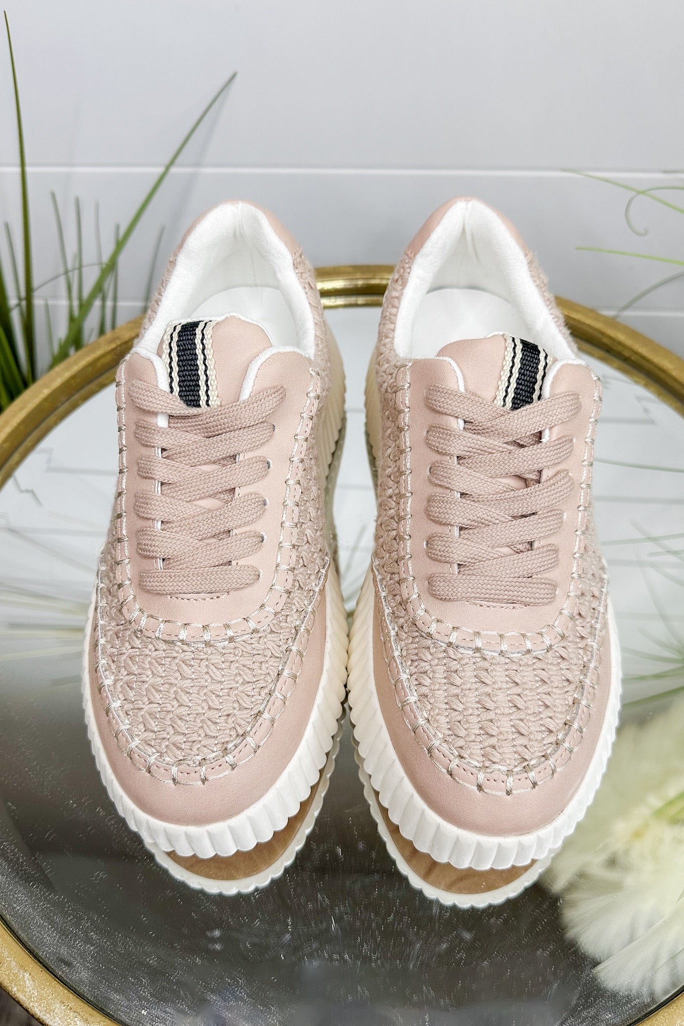 The Selina Woven Sneaker in Mauve by ShuShop