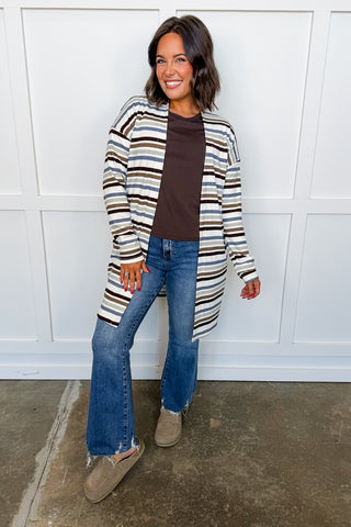 Read Between The Lines Ribbed Cardigan