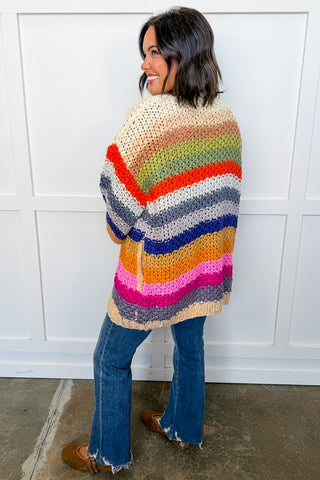 Cozy Season Stripe Knit Cardigan