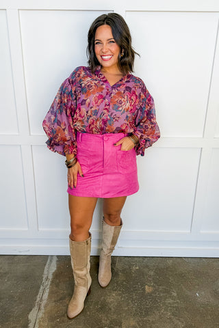 Just For Fun Mini Skirt in Pink
