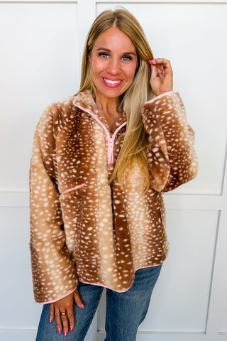 Fawn & Cozy Sherpa Pullover