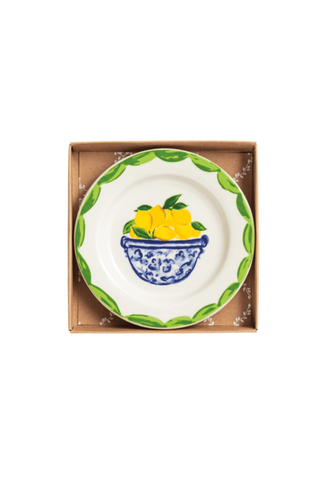 Painted Lemon Bowl Trinket Dish