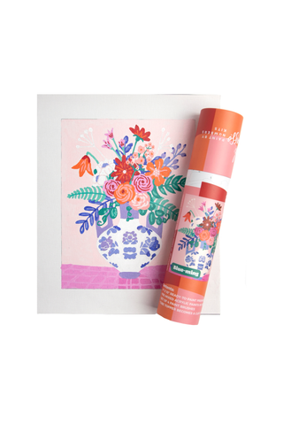 Floral Chinoiserie Paint-By-Numbers Kit