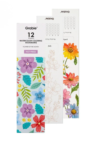 Birth Flower Watercolor Bookmark Set