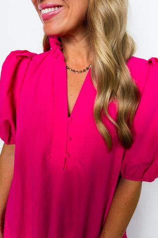 The Hot Pink Ease Dress