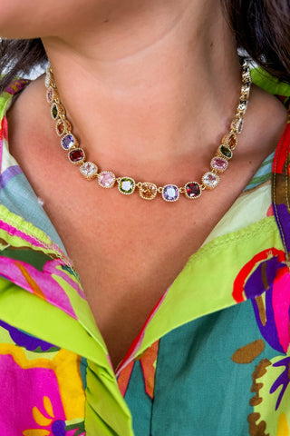 The Gemma Dark Multi Gemstone Necklace