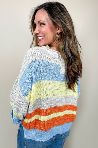 Periwinkle 3/4 Length Sleeve Sweater